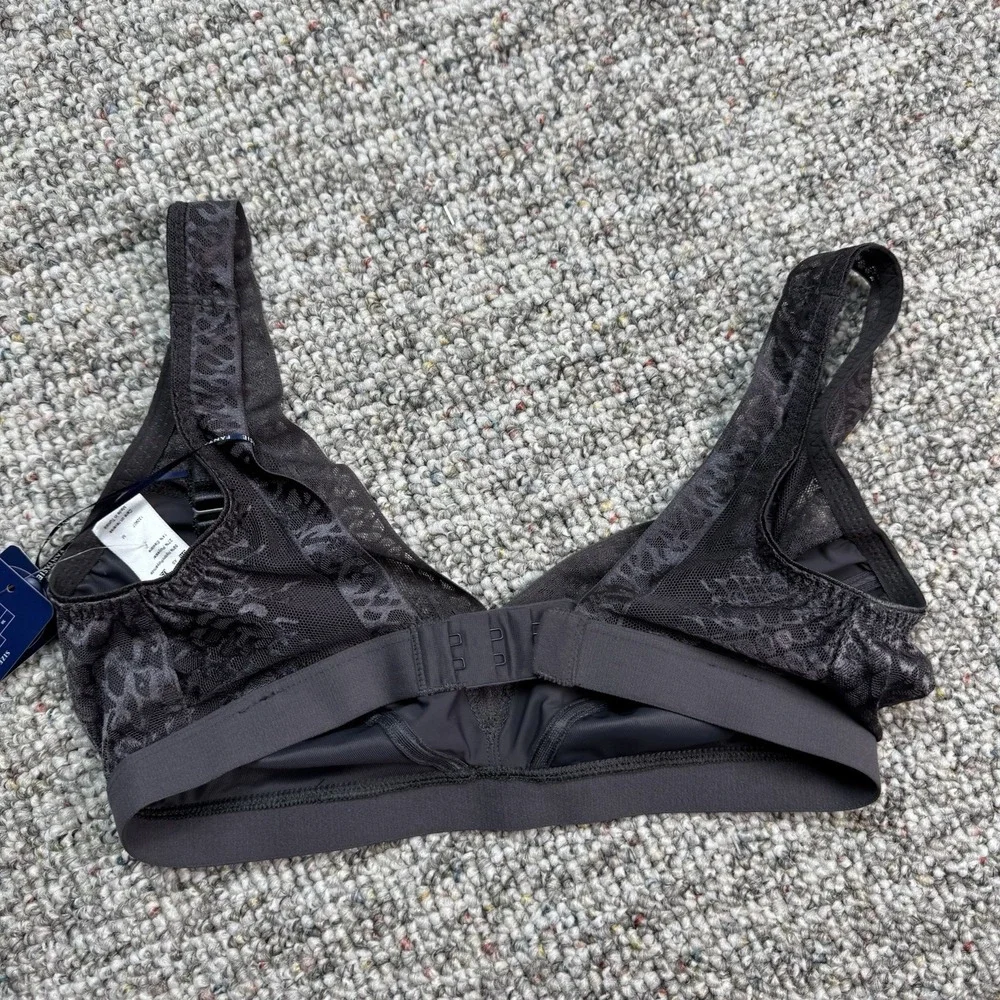 Fantasie Envisage Bralette Womens Bra XS Wirefree Lace Gray Blue FL6913 NWT